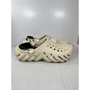 Size 12 Mens Crocs Echo Clog Bone/Black 207937-2YJ BRAND NEW